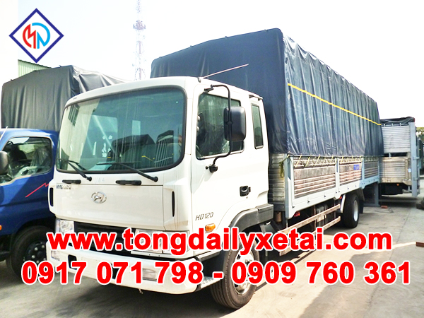 Xe Tải Hyundai HD120 Thùng Mui Bạt  (5.5 Tấn)