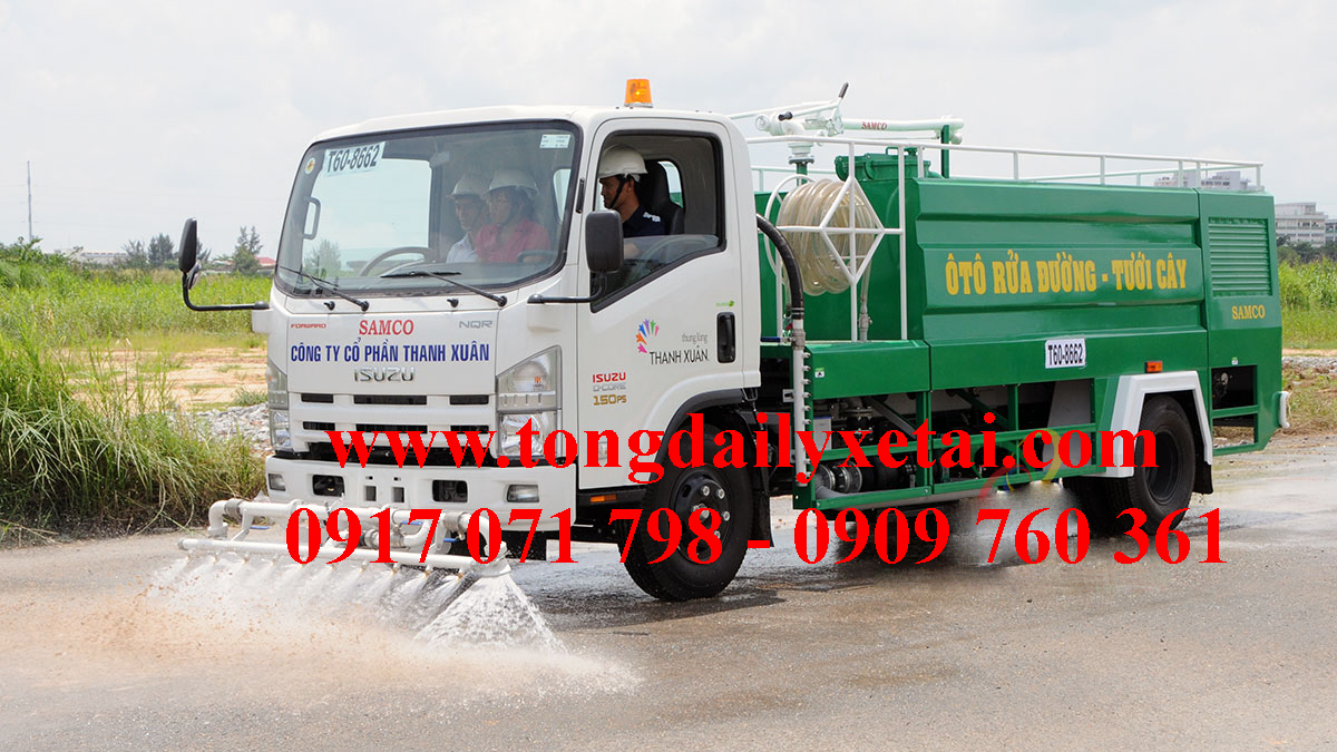 Xe Rửa Đường và Tưới Nước Công Viên 4 Khối