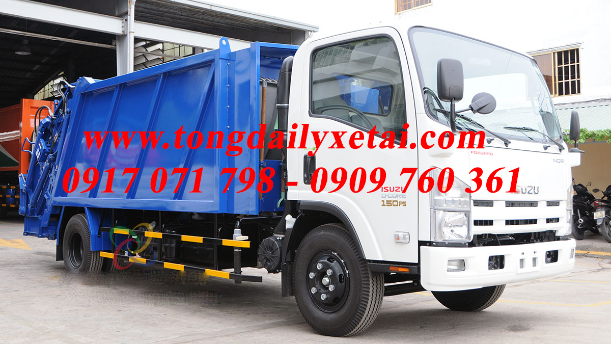 Xe Ép Rác Máng 8.5 Khối Nhập Khẩu