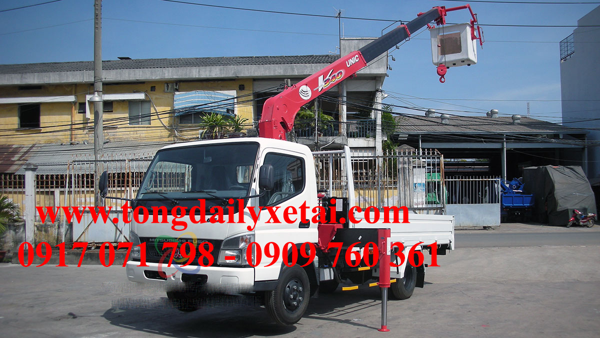 Xe Tải Mitsubishi Gắn Cẩu 6.5 Tấn