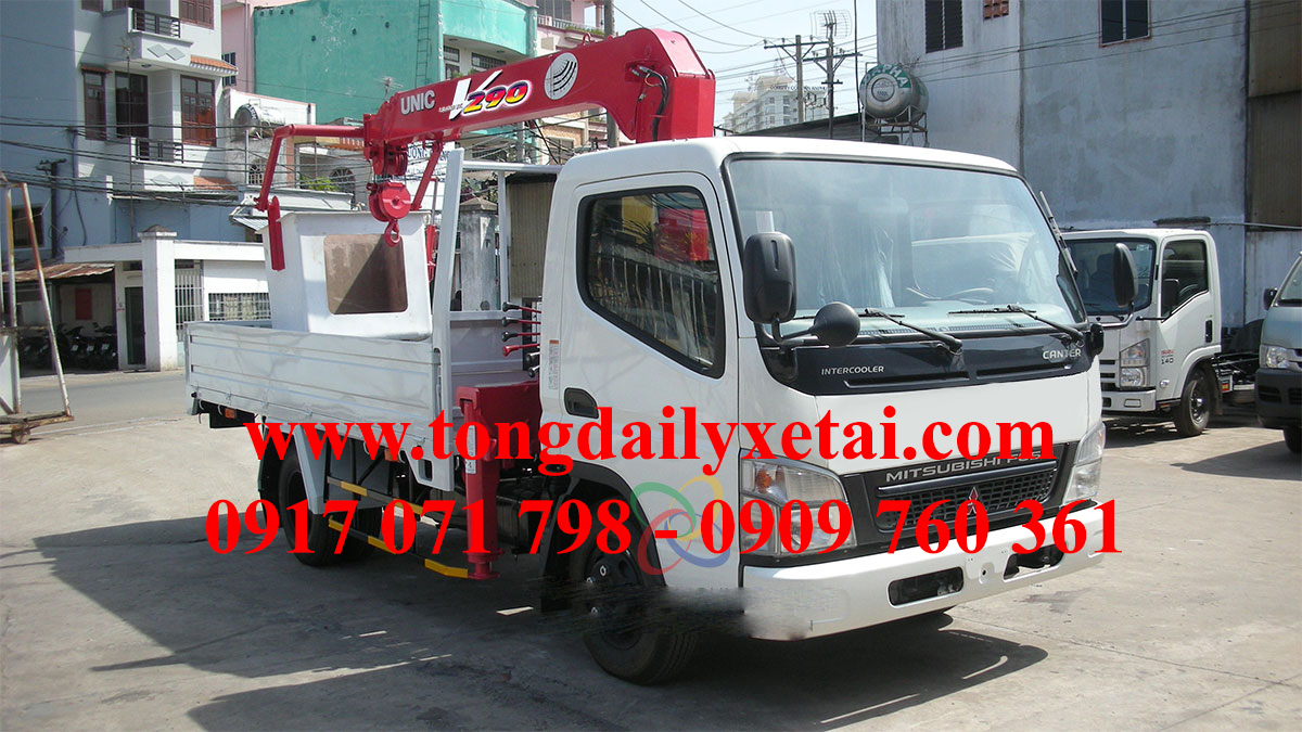 Xe Tải Mitsubishi Gắn Cẩu
