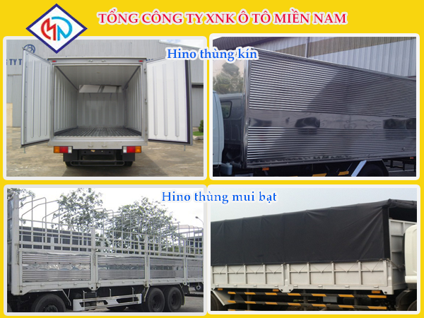 Xe tải hino 4.5 tấn thùng kín